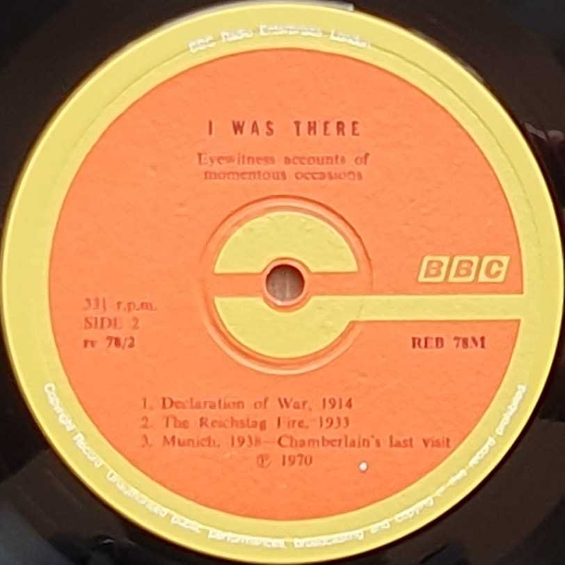 REB 78 I was there - Eyewitness accounts Various from the BBC records and Tapes library Label